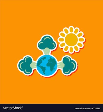 Paper sticker on stylish background of earth vector image