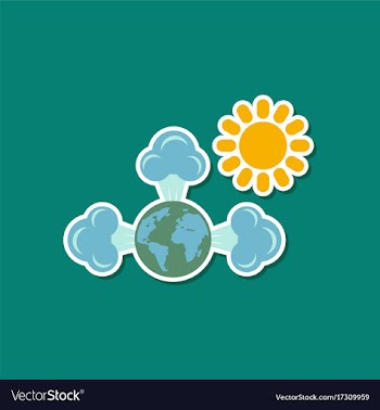 Paper sticker on stylish background of earth vector image