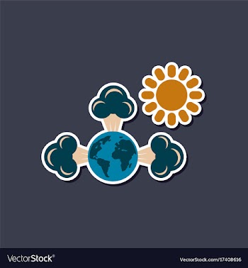 Paper sticker on stylish background of earth vector image