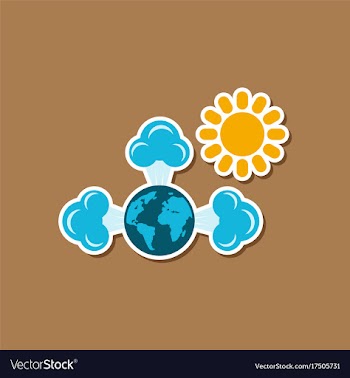 Paper sticker on stylish background of earth vector image