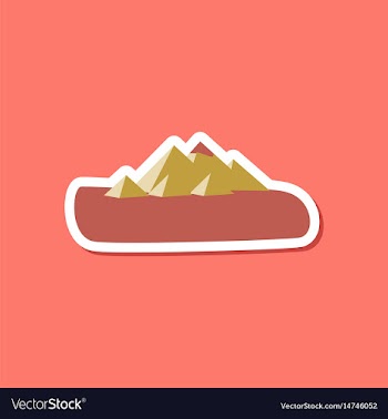 Paper sticker on stylish background of egyptian vector image