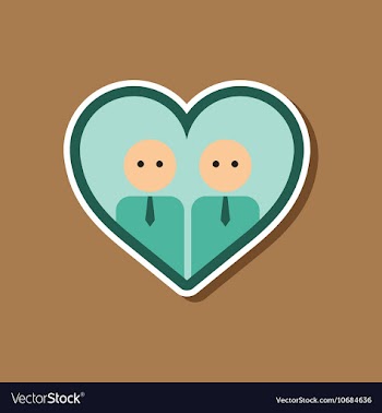 Paper sticker on stylish background of gay in vector image