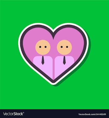 Paper sticker on stylish background of gay in vector image