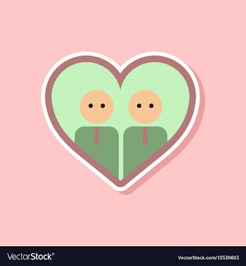Paper sticker on stylish background of gay in vector image