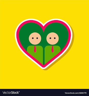 Paper sticker on stylish background of gay in vector image