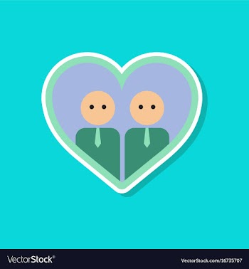 Paper sticker on stylish background of gay in vector image