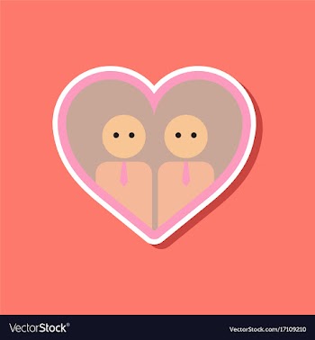 Paper sticker on stylish background of gay in vector image