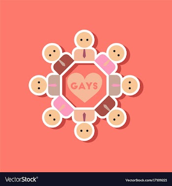 Paper sticker on stylish background of gay in vector image