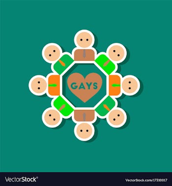 Paper sticker on stylish background of gay in vector image