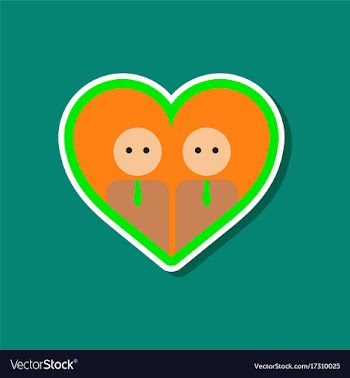 Paper sticker on stylish background of gay in vector image