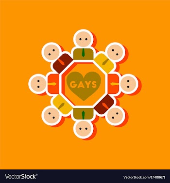 Paper sticker on stylish background of gay in vector image