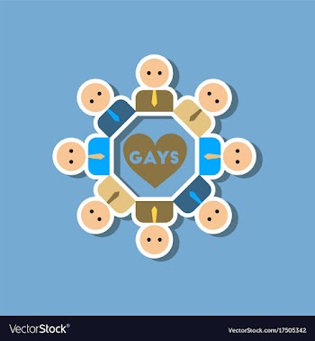 Paper sticker on stylish background of gay in vector image