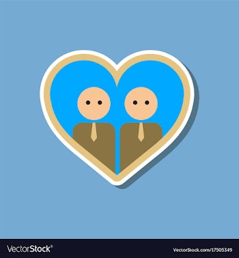 Paper sticker on stylish background of gay in vector image