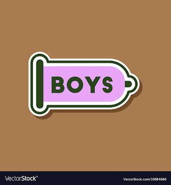 Paper sticker on stylish background of gays condom vector image