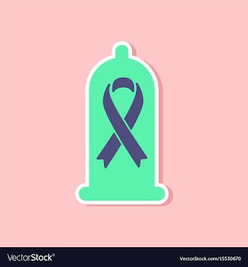 Paper sticker on stylish background of gays condom vector image