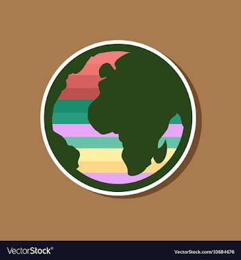 Paper sticker on stylish background of gays Earth vector image