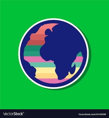 Paper sticker on stylish background of gays earth vector image
