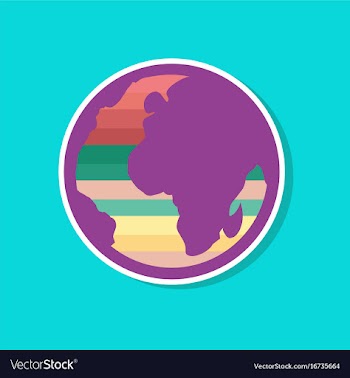 Paper sticker on stylish background of gays earth vector image