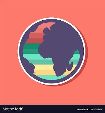 Paper sticker on stylish background of gays earth vector image