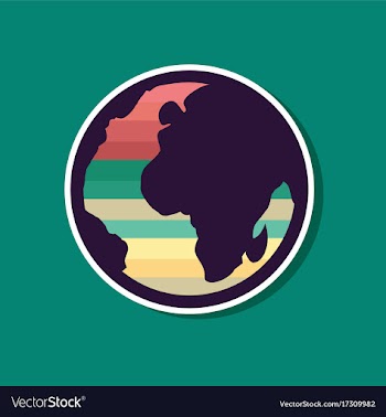 Paper sticker on stylish background of gays earth vector image