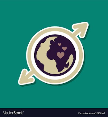 Paper sticker on stylish background of gays earth vector image