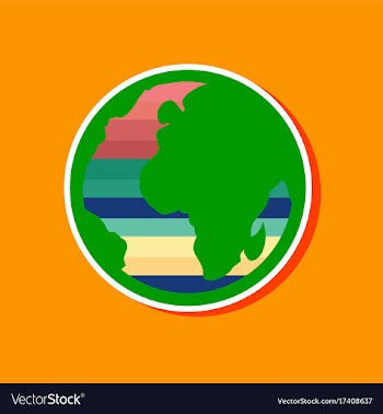 Paper sticker on stylish background of gays earth vector image