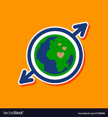 Paper sticker on stylish background of gays earth vector image