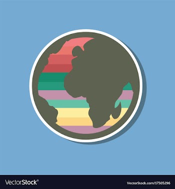 Paper sticker on stylish background of gays earth vector image