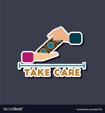 Paper sticker on stylish background of gays hand vector image