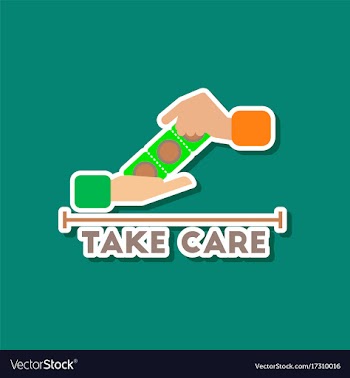 Paper sticker on stylish background of gays hand vector image