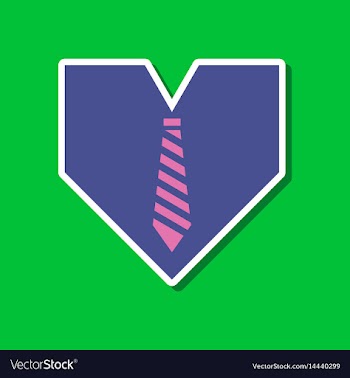 Paper sticker on stylish background of gays heart vector image