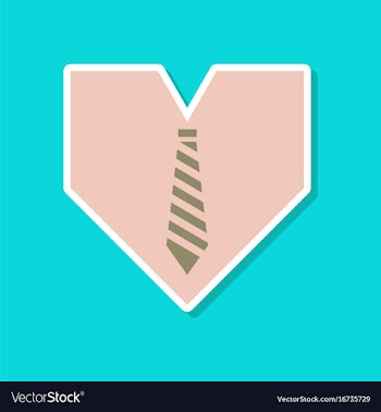 Paper sticker on stylish background of gays heart vector image