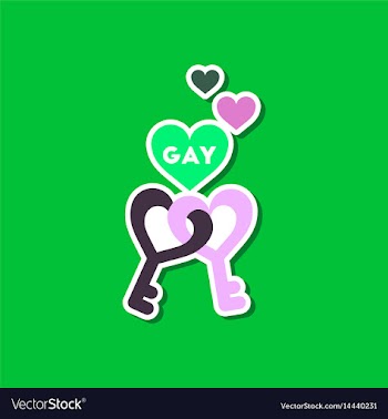 Paper sticker on stylish background of gays keys vector image