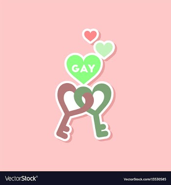 Paper sticker on stylish background of gays keys vector image