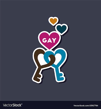 Paper sticker on stylish background of gays keys vector image