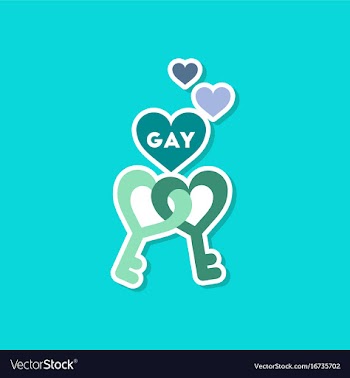 Paper sticker on stylish background of gays keys vector image