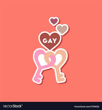 Paper sticker on stylish background of gays keys vector image