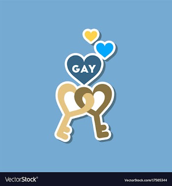 Paper sticker on stylish background of gays keys vector image