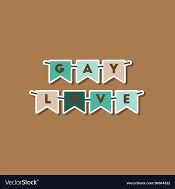 Paper sticker on stylish background of gays love vector image