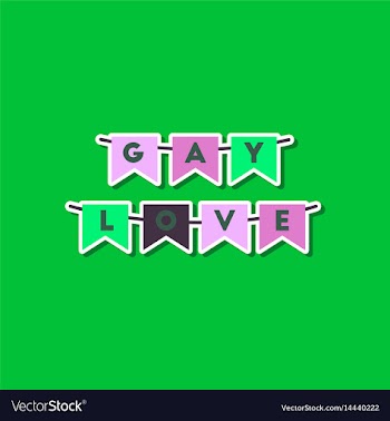 Paper sticker on stylish background of gays love vector image
