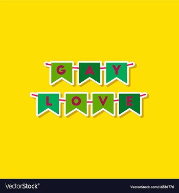 Paper sticker on stylish background of gays love vector image