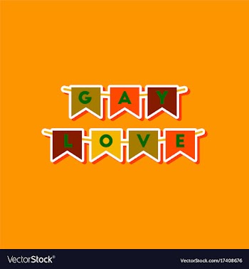 Paper sticker on stylish background of gays love vector image