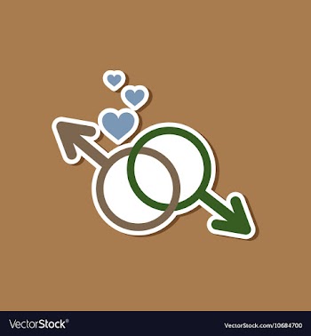 Paper sticker on stylish background of gays male vector image