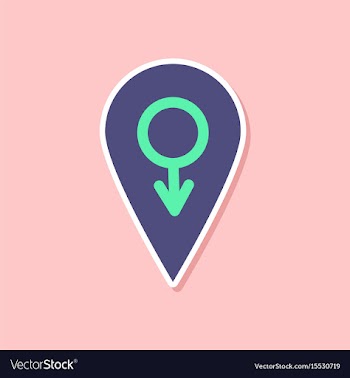 Paper sticker on stylish background of gays male vector image