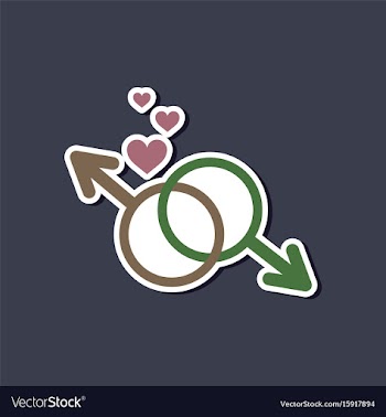 Paper sticker on stylish background of gays male vector image