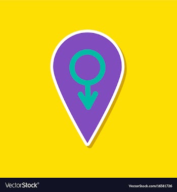 Paper sticker on stylish background of gays male vector image