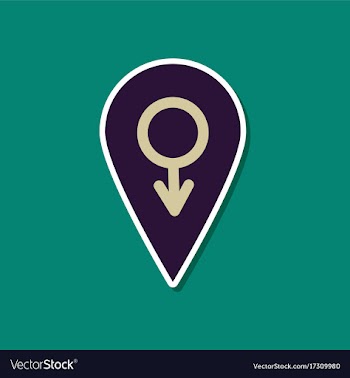 Paper sticker on stylish background of gays male vector image