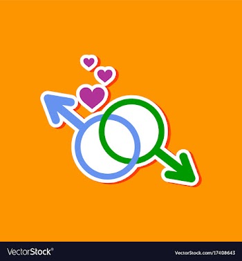 Paper sticker on stylish background of gays male vector image