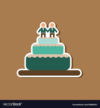Paper sticker on stylish background of gays vector image