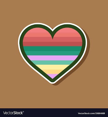 Paper sticker on stylish background of gays vector image